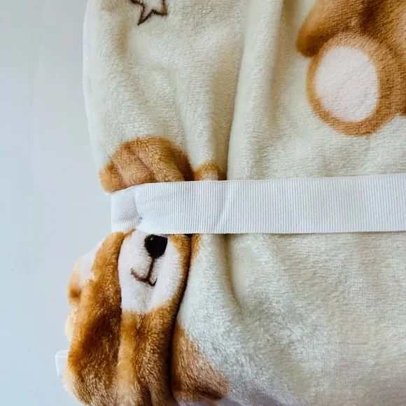 Adirondack Baby by Berkshire My Cozy Cream Baby Blanket Teddy Bears & Stars - Picture 11 of 13